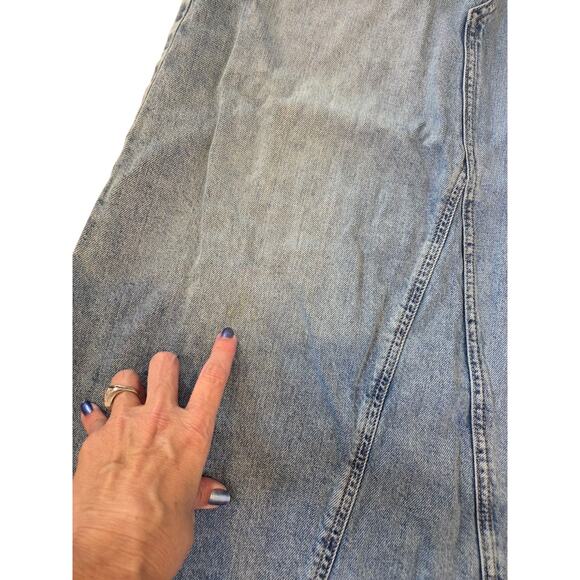 Lucky Brand Light Wash Denim Jean Raw Hem Maxi Skirt | 8/29 | EUC Preppy Boho - Picture 6 of 12
